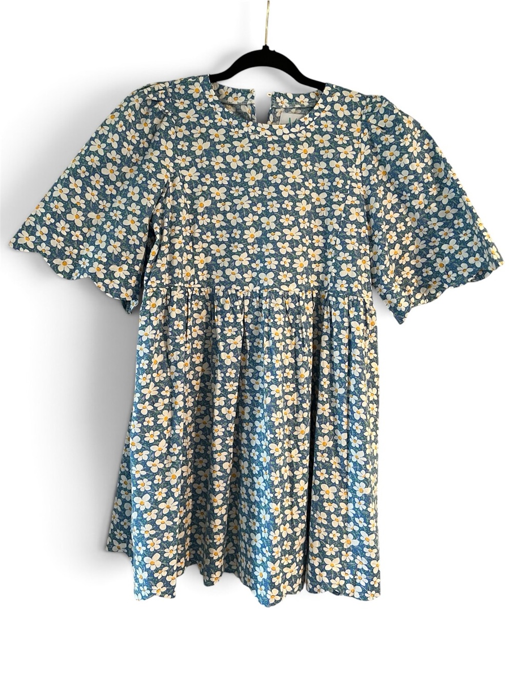 Mint Girls Blue Floral Cotton Dress